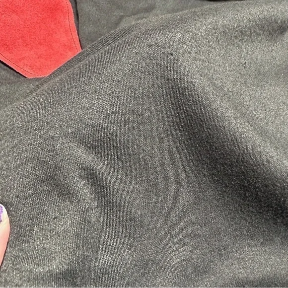 Vintage Osgood Smuk Leather Appliqué Black Knit Turtleneck Dolman Bat Sleeves M - Picture 13 of 14